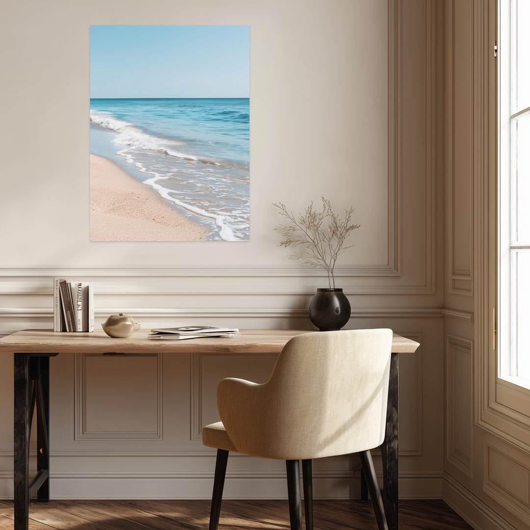 Türkises Meer am Sandstrand Poster Landschaft – mattes Kunstdruck-Papier – Ansicht 3