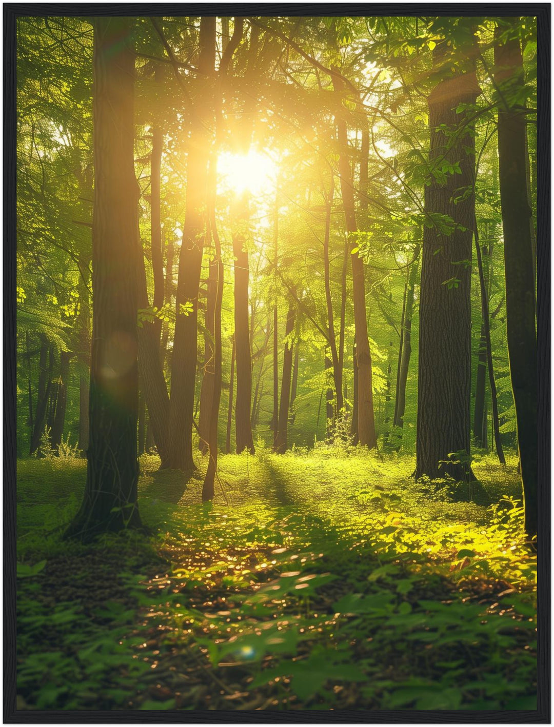Sonnenlicht im Wald Poster abstrakt – mattes Kunstdruck-Papier – Ansicht 5