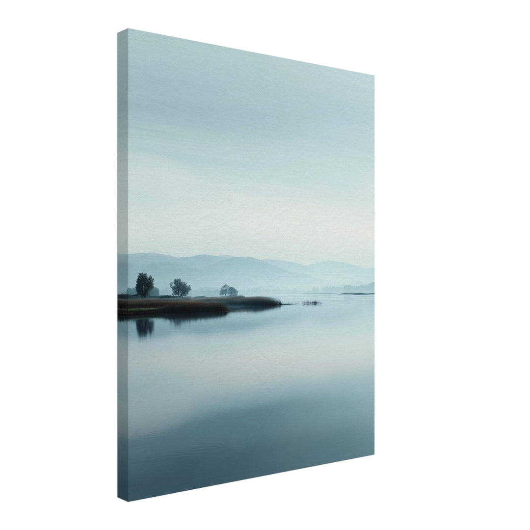 Spiegelnder See Ruhe Leinwandbild abstrakt – Leinwand auf Holzrahmen – Ansicht 2
