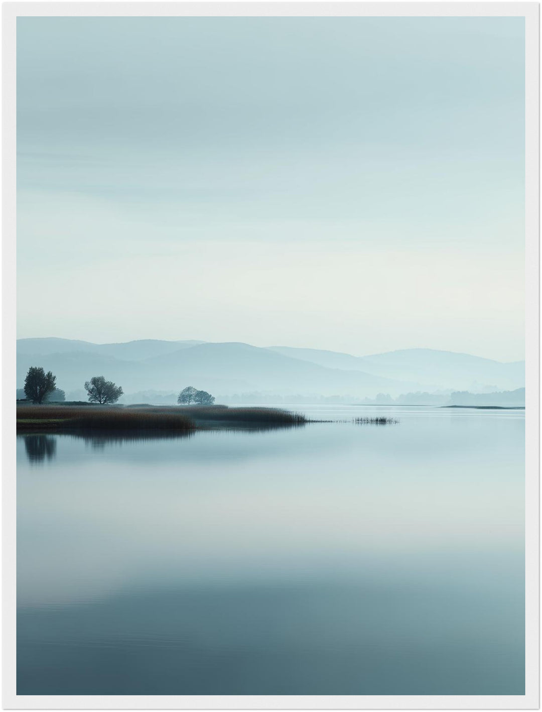 Spiegelnder See Ruhe Poster abstrakt – mattes Kunstdruck-Papier – Ansicht 6