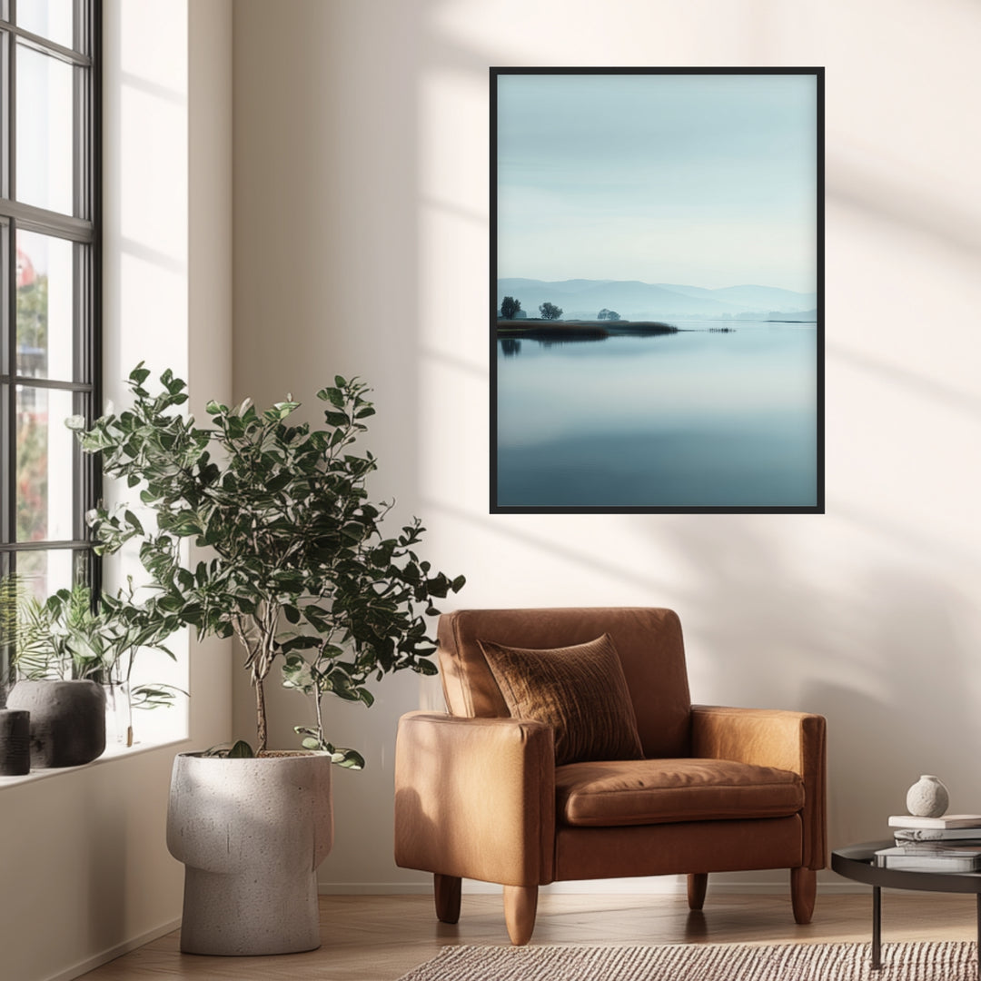 Spiegelnder See Ruhe Poster abstrakt – mattes Kunstdruck-Papier – Ansicht 3