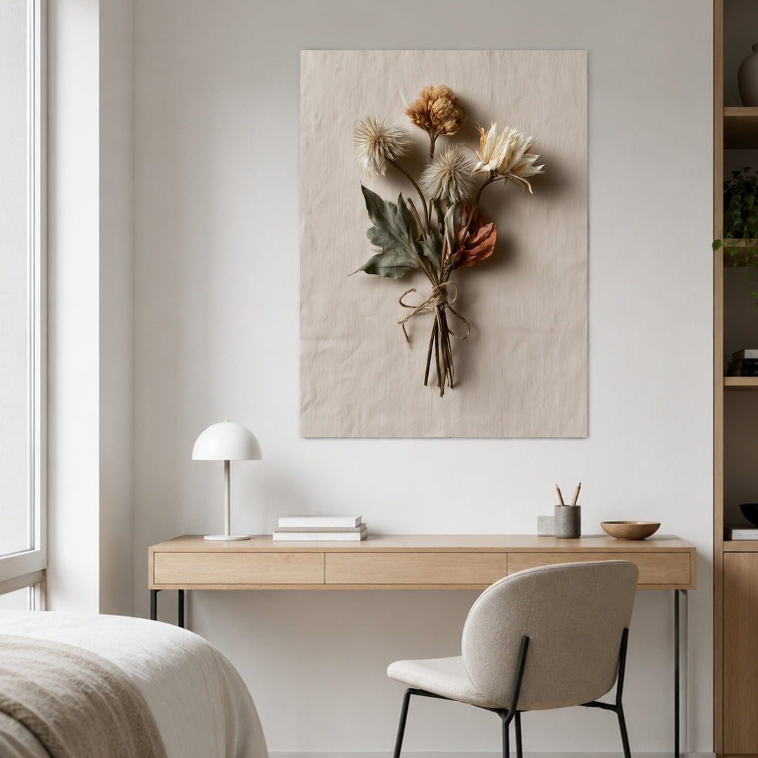 Getrocknete Wildblumen gebunden Poster – Ohne Rahmen – Produktfoto