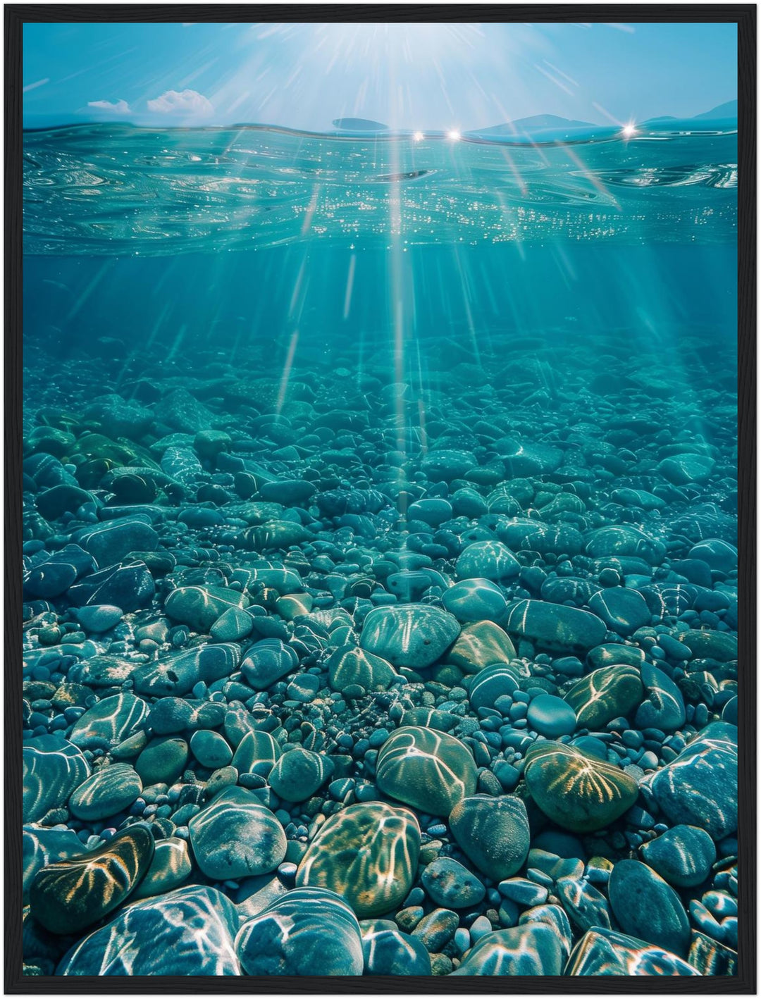 Sonnenstrahlen unter Wasser Poster Landschaft – mattes Kunstdruck-Papier – Ansicht 5