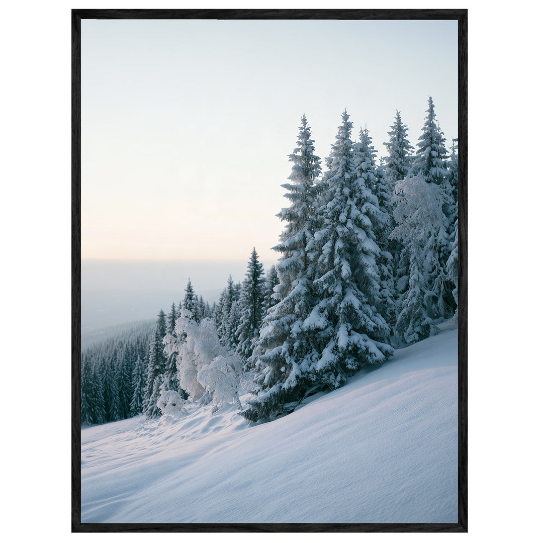 Winterwald im Schnee Leinwandbild – Leinwandbild