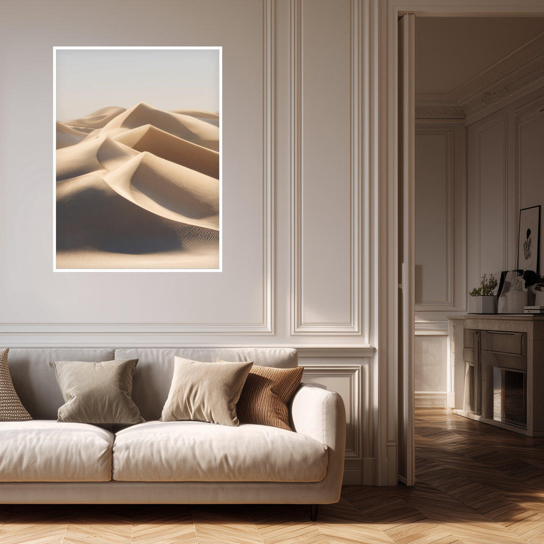 Weite Sandflächen ruhig Poster abstrakt – mattes Kunstdruck-Papier – Ansicht 4
