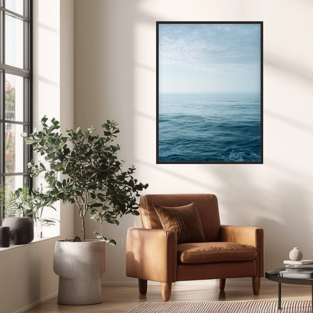 Leichte Wellen am Horizont Poster abstrakt – mattes Kunstdruck-Papier – Ansicht 3