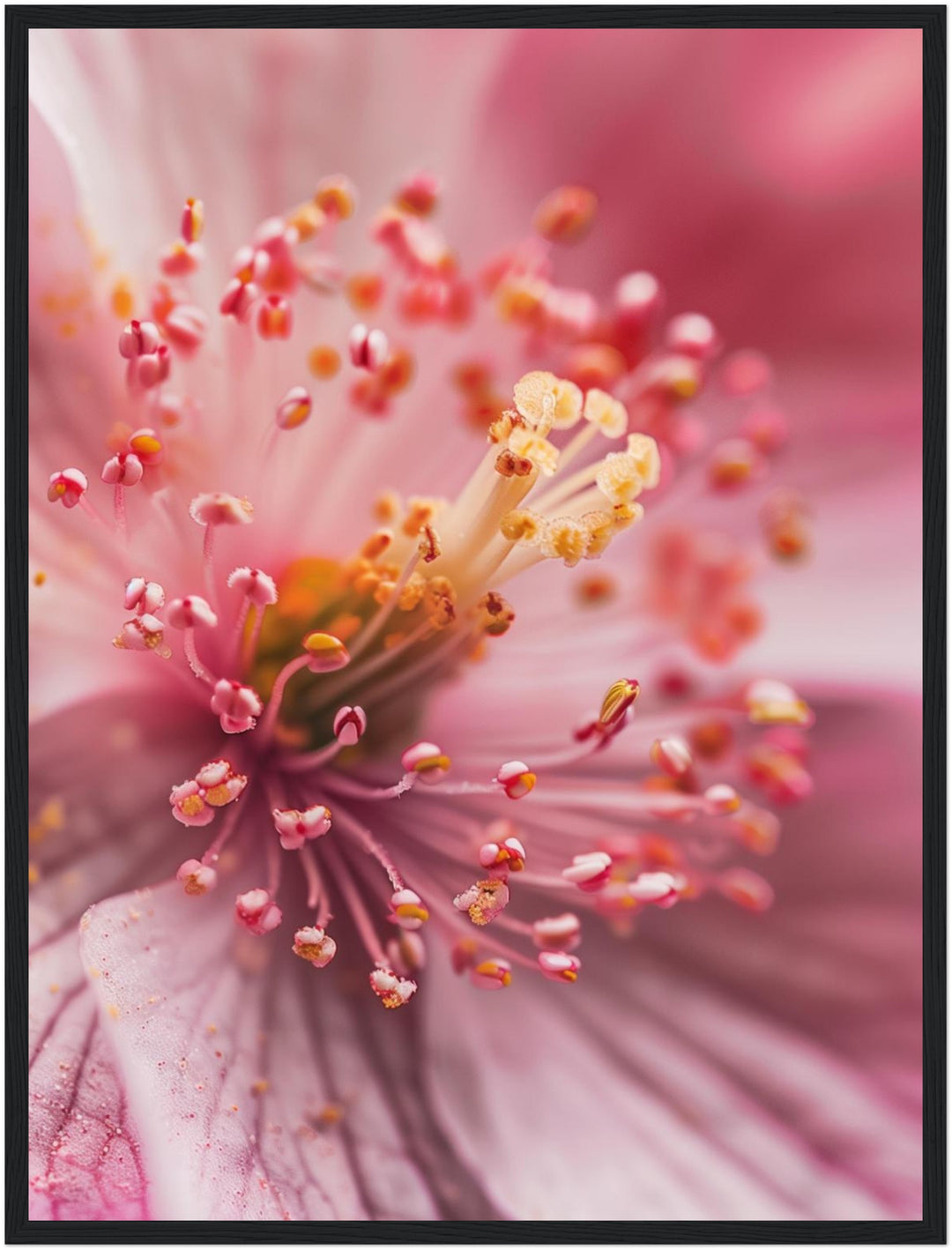 Kirschblüte Stempel Makro Poster Landschaft – mattes Kunstdruck-Papier – Ansicht 5