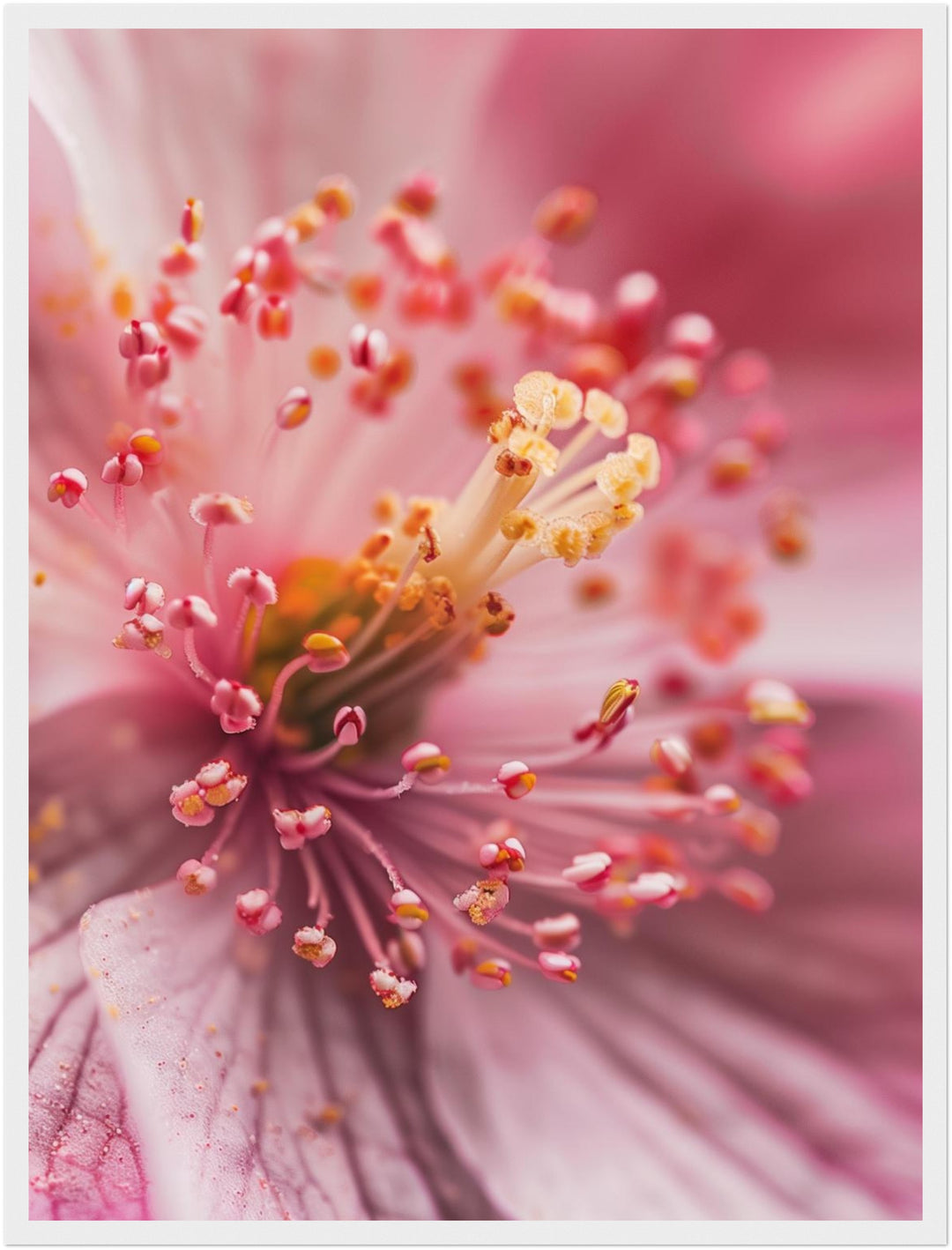Kirschblüte Stempel Makro Poster Landschaft – mattes Kunstdruck-Papier – Ansicht 6