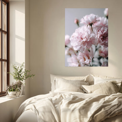 Zartrosa Gartenrosen Leinwandbild