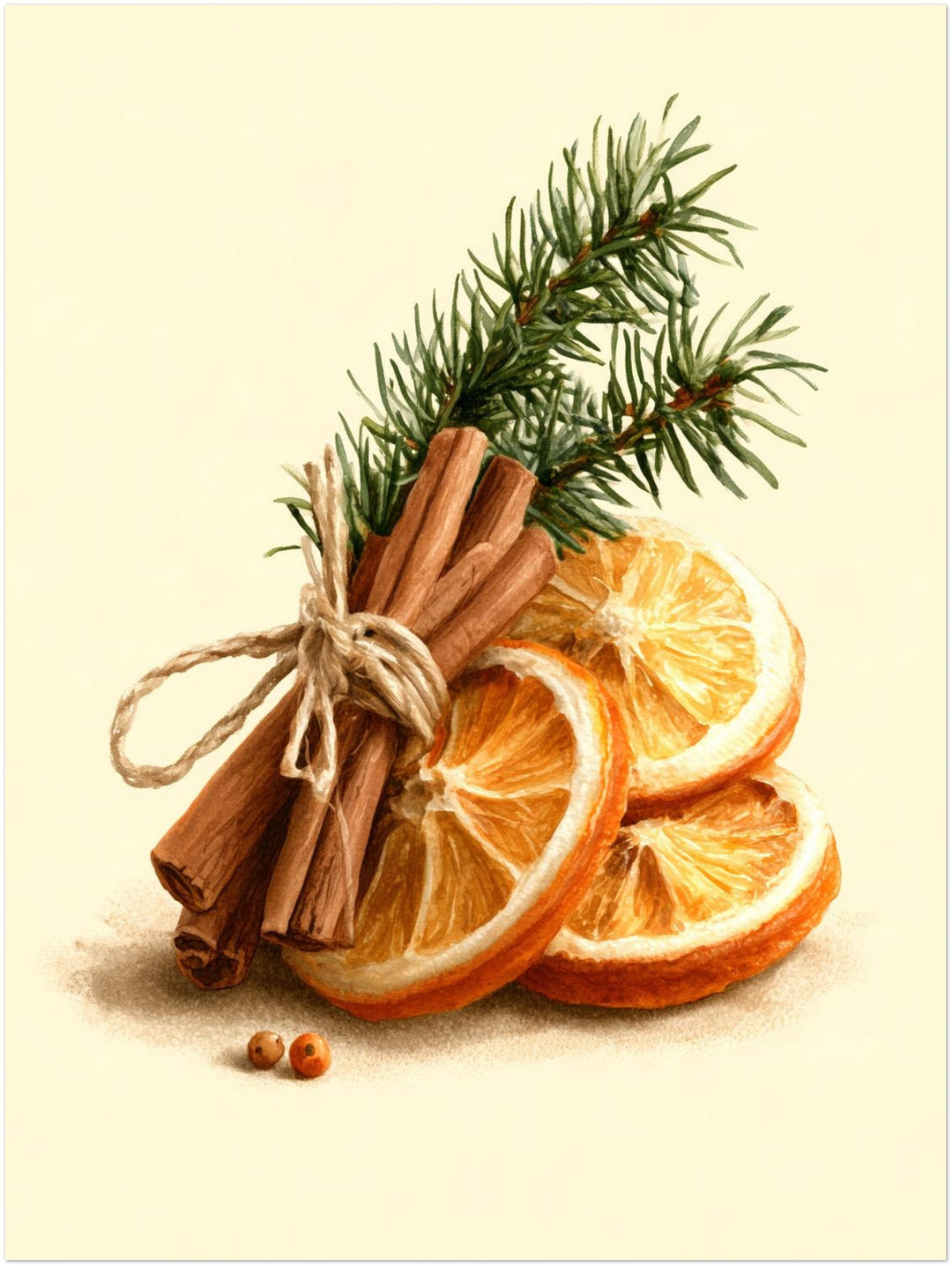 Zimtstangen und Winterzweig Poster – Ohne Rahmen – Produktfoto