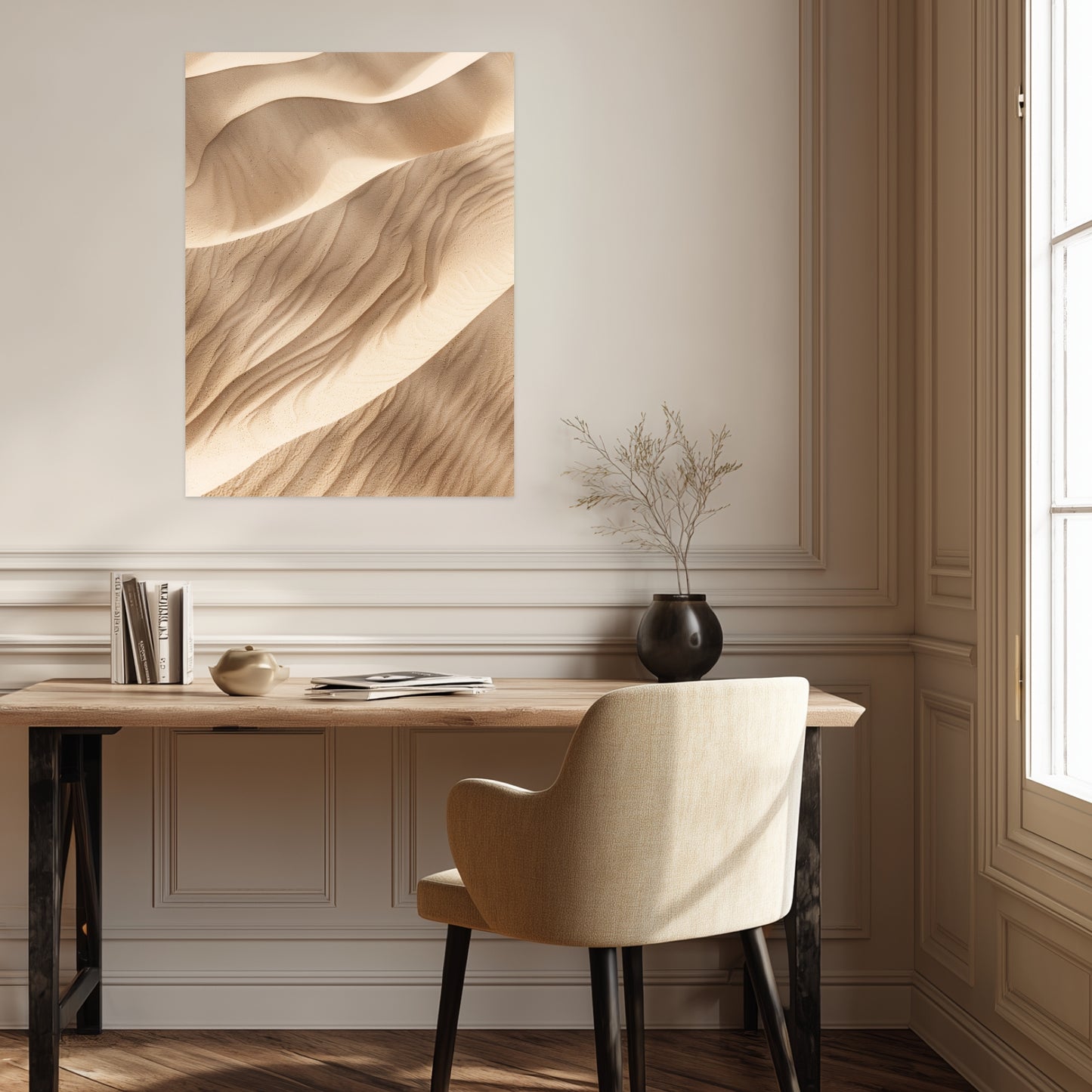 Sanfte Sanddünen im Licht Poster