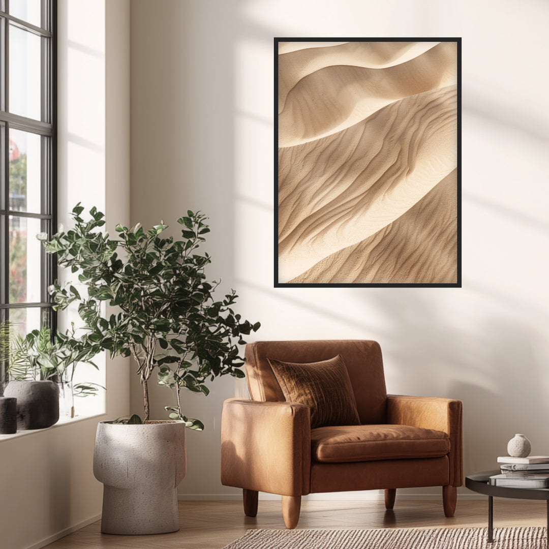 Sanfte Sanddünen im Licht Poster abstrakt – mattes Kunstdruck-Papier – Ansicht 3