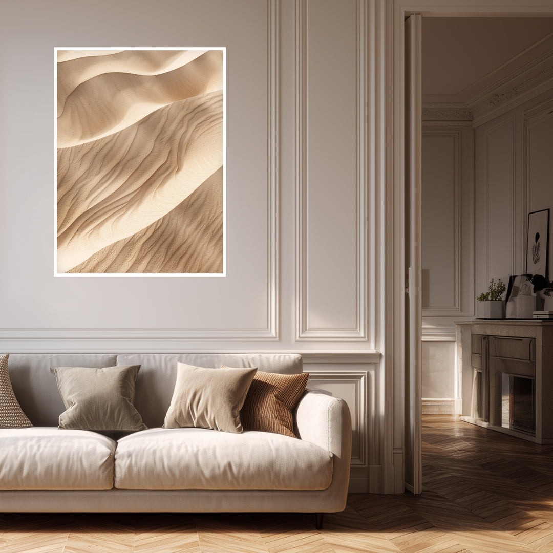 Sanfte Sanddünen im Licht Poster abstrakt – mattes Kunstdruck-Papier – Ansicht 4