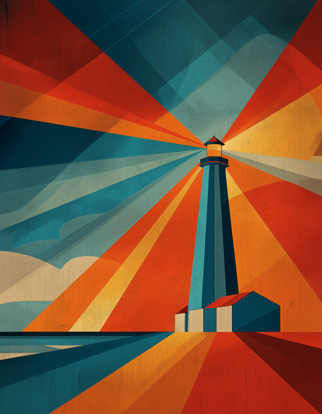 Leuchtturm am Meer  – Wandkunst