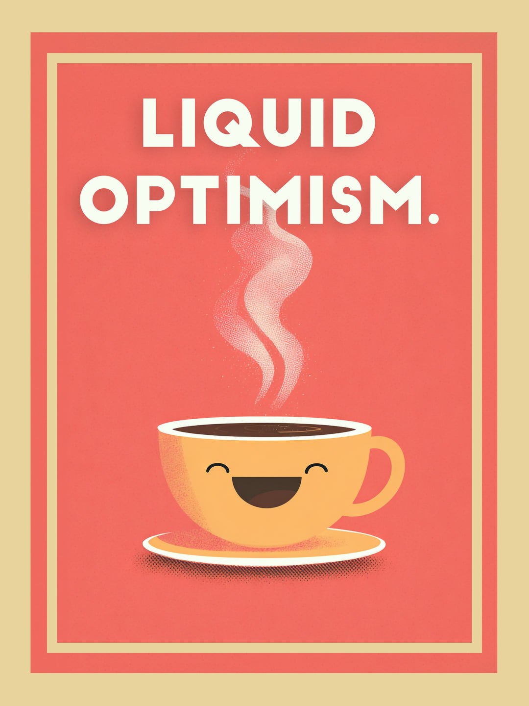 Liquid Optimism Kaffeetasse Dopamin – Wandkunst