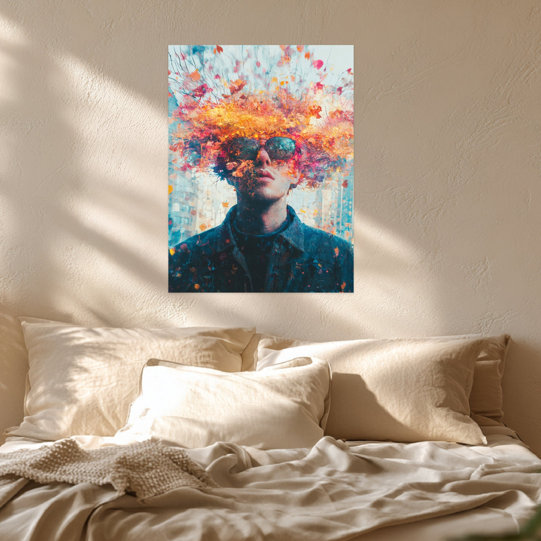 Herbstliche Gedankenflut Poster spirituell – mattes Kunstdruck-Papier – Ansicht 3
