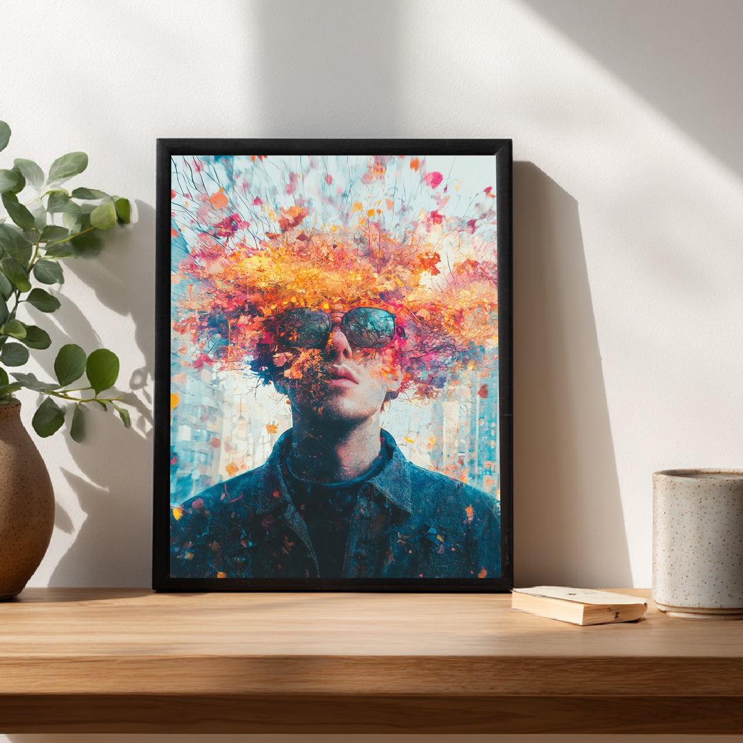 Herbstliche Gedankenflut Poster spirituell – mattes Kunstdruck-Papier – Ansicht 2