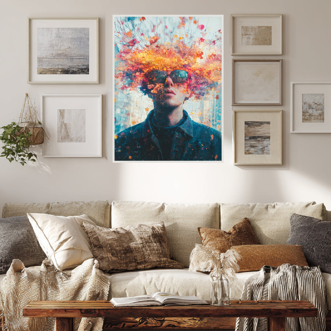 Herbstliche Gedankenflut Poster spirituell – mattes Kunstdruck-Papier – Ansicht 4