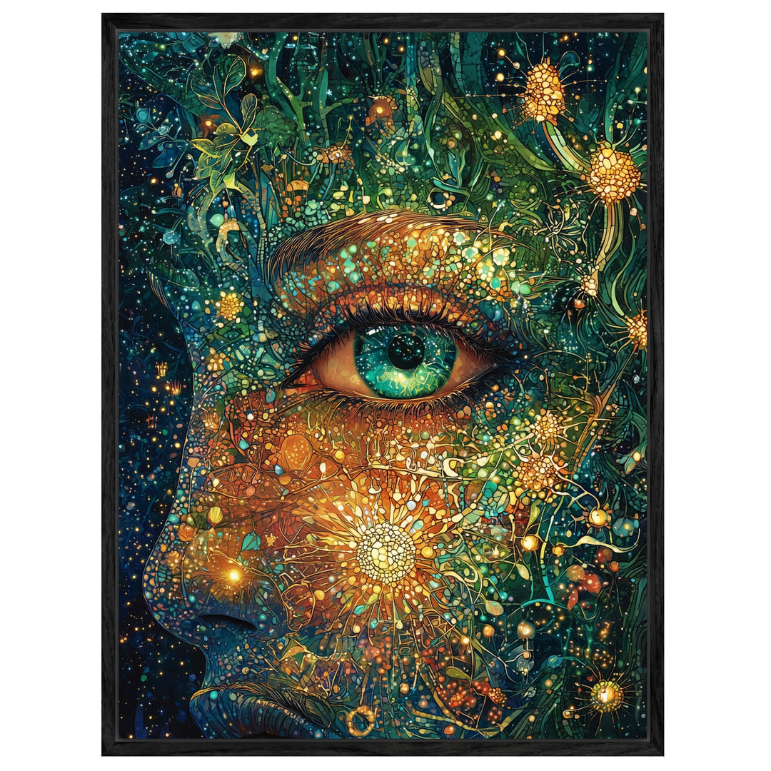 Kosmisches Erwachen Leinwand spirituell – Leinwand auf Holzrahmen – Ansicht 3