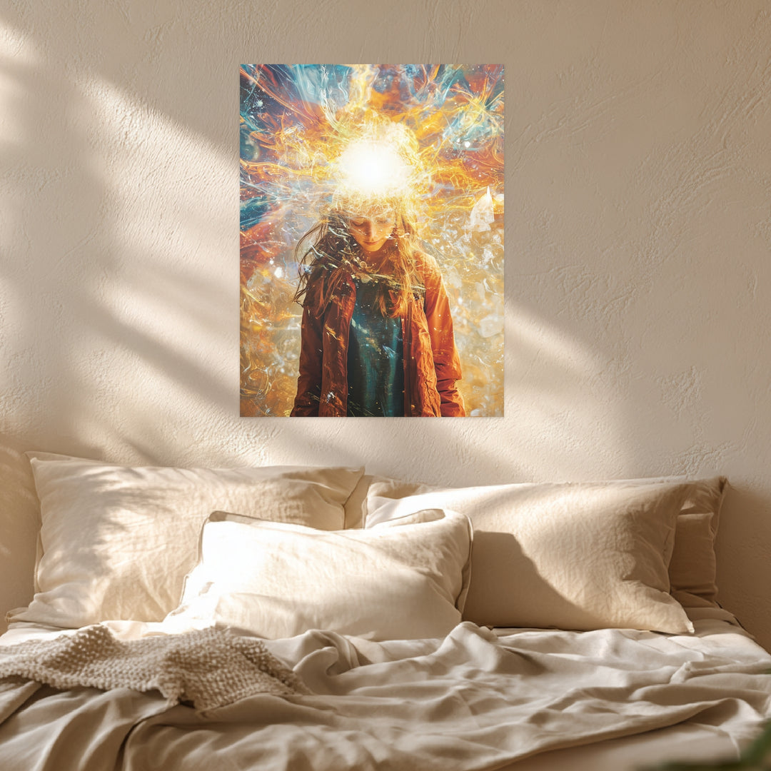Inneres Leuchten Leinwand spirituell – Leinwand auf Holzrahmen – Ansicht 4