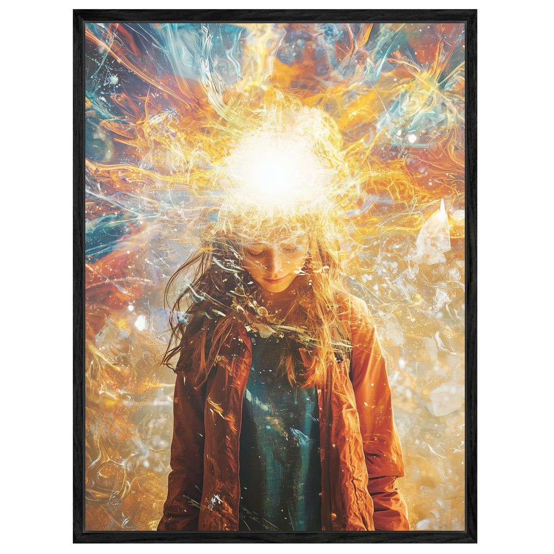 Inneres Leuchten Leinwand spirituell – Leinwand auf Holzrahmen – Ansicht 3