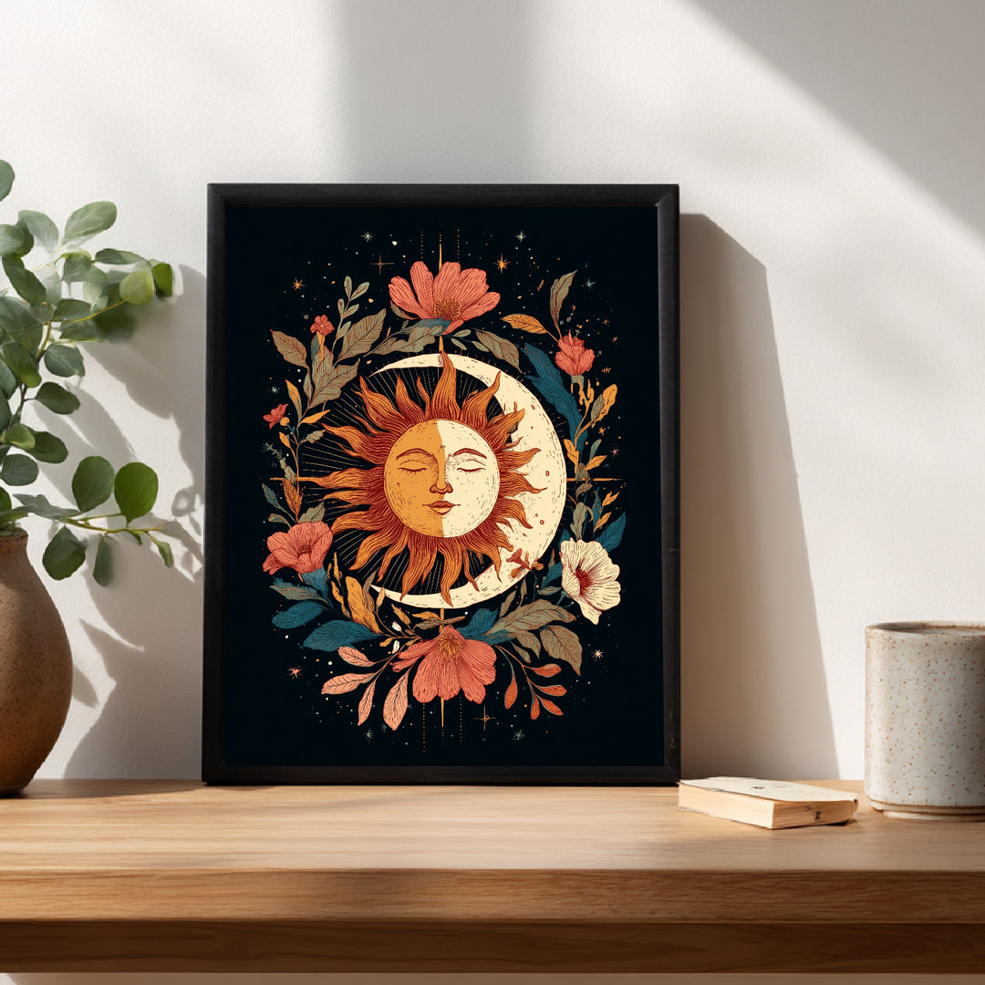 Sonnenmondblüte Poster spirituell – mattes Kunstdruck-Papier – Ansicht 2