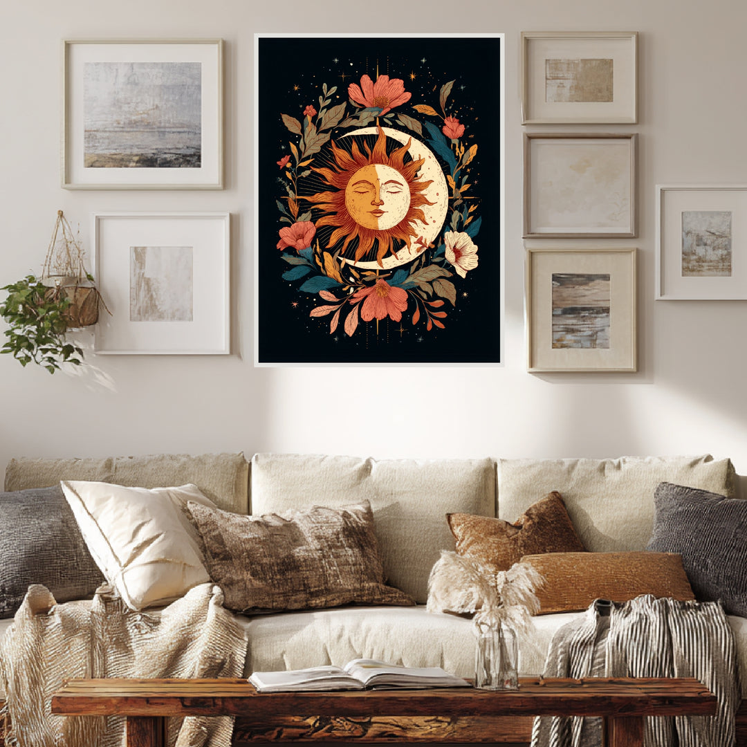 Sonnenmondblüte Poster spirituell – mattes Kunstdruck-Papier – Ansicht 4