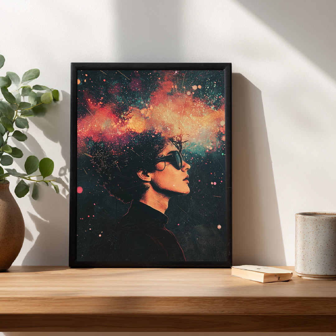 Kosmische Gedankenreise Poster spirituell – mattes Kunstdruck-Papier – Ansicht 2