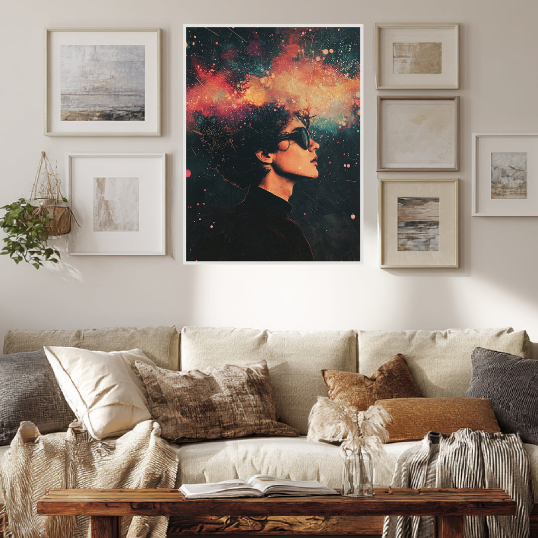Kosmische Gedankenreise Poster spirituell – mattes Kunstdruck-Papier – Ansicht 4
