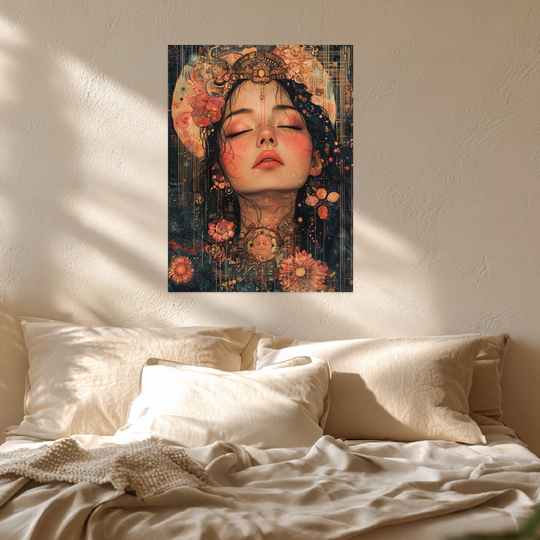 Blumen der inneren Ruhe Poster spirituell – mattes Kunstdruck-Papier – Ansicht 3