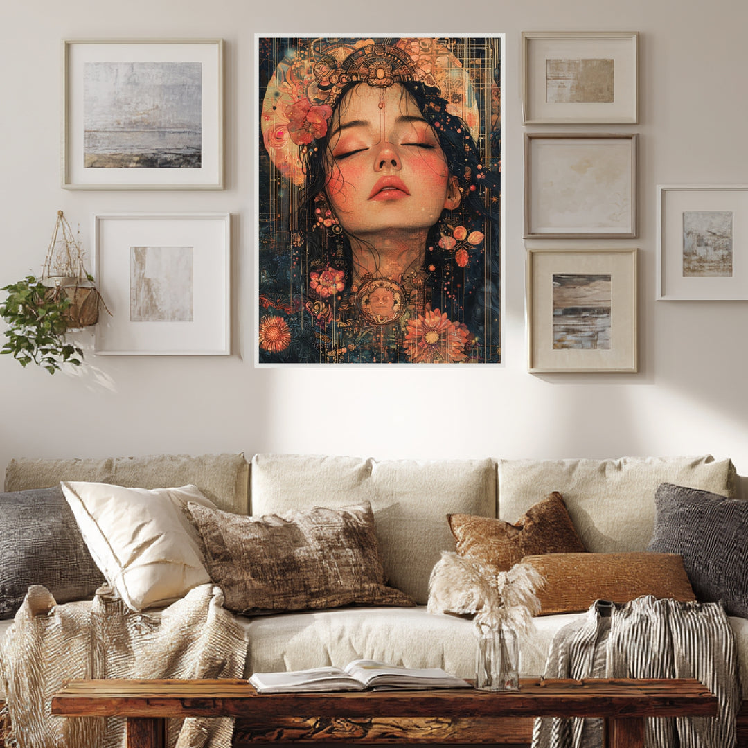 Blumen der inneren Ruhe Poster spirituell – mattes Kunstdruck-Papier – Ansicht 4