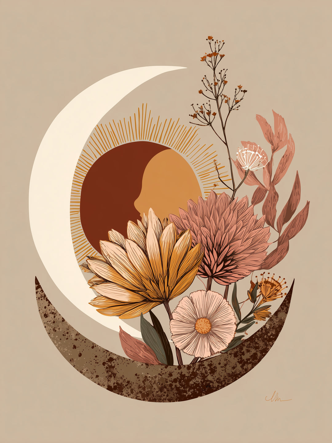 Luna Blütenpracht Vintage – Wandkunst