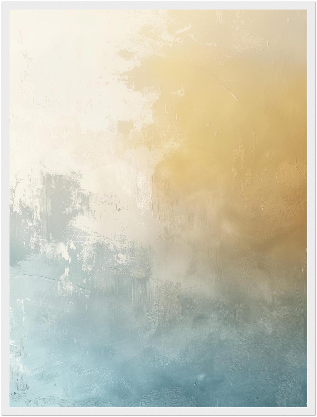 Sanfte Farbverläufe in Beige und Blau Poster abstrakt – mattes Kunstdruck-Papier – Ansicht 5