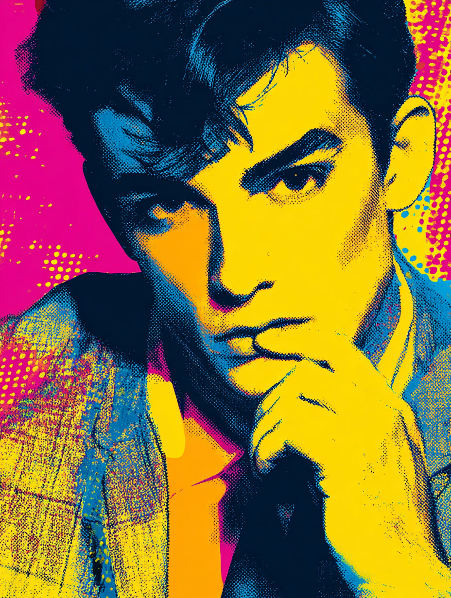 Nachdenklicher Mann Pop Art – Wandkunst