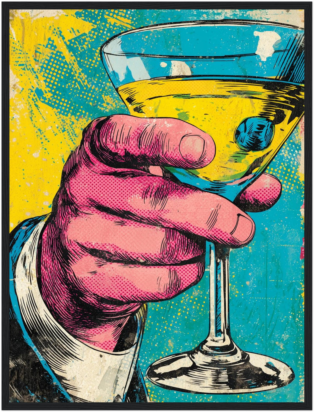 Cocktailglas Poster Pop Art – mattes Kunstdruck-Papier – Ansicht 5