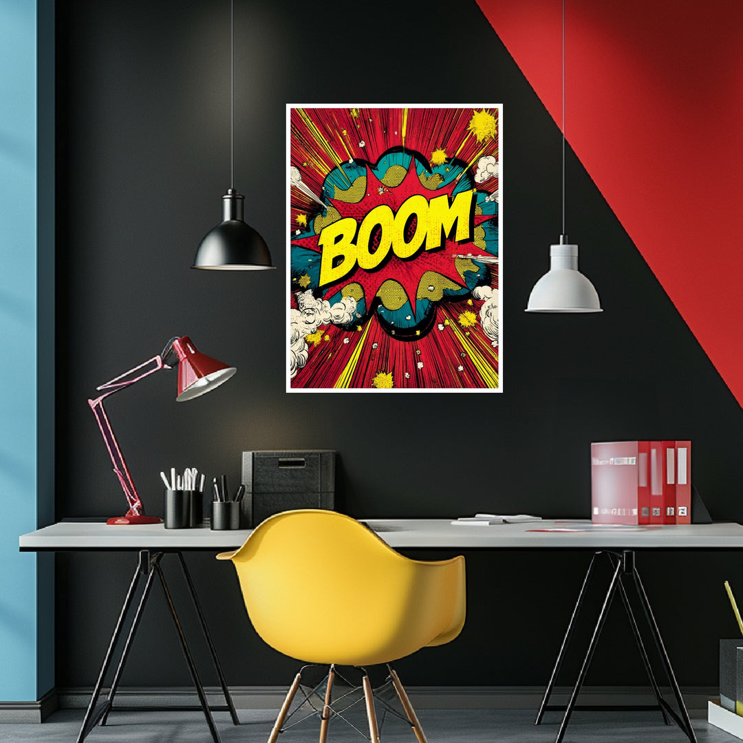 Comic-Explosion Boom Poster Pop Art – mattes Kunstdruck-Papier – Ansicht 4