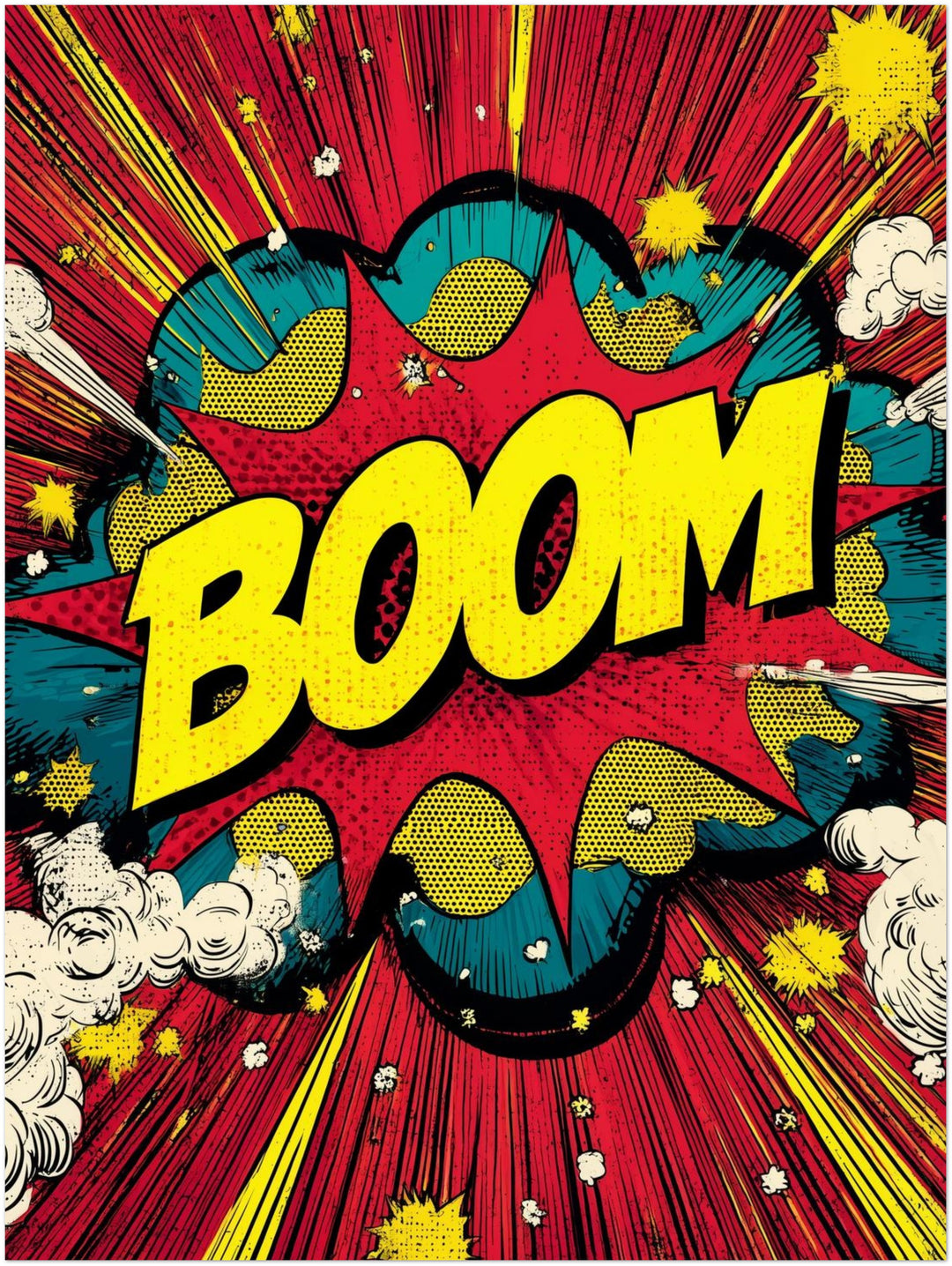 Comic-Explosion Boom Pop Art – Wandkunst