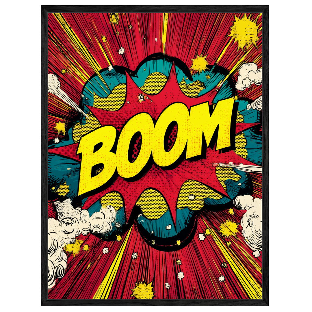 Comic-Explosion Boom Leinwandbild Pop Art – Leinwand auf Holzrahmen – Ansicht 4