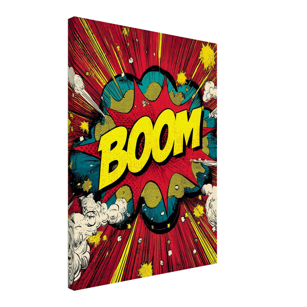 Comic-Explosion Boom Leinwandbild Pop Art – Leinwand auf Holzrahmen – Ansicht 2