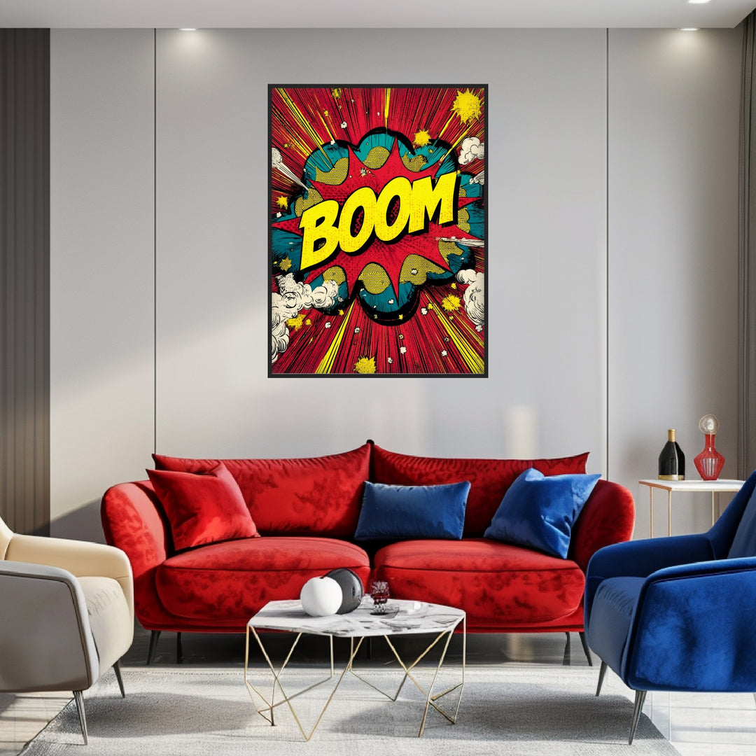Comic-Explosion Boom Poster Pop Art – mattes Kunstdruck-Papier – Ansicht 3