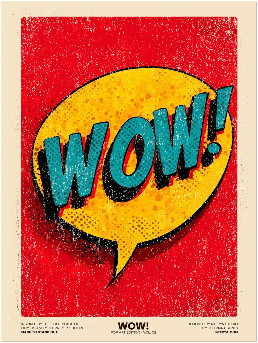 Ausdruck des Staunens Pop Art – Wandkunst