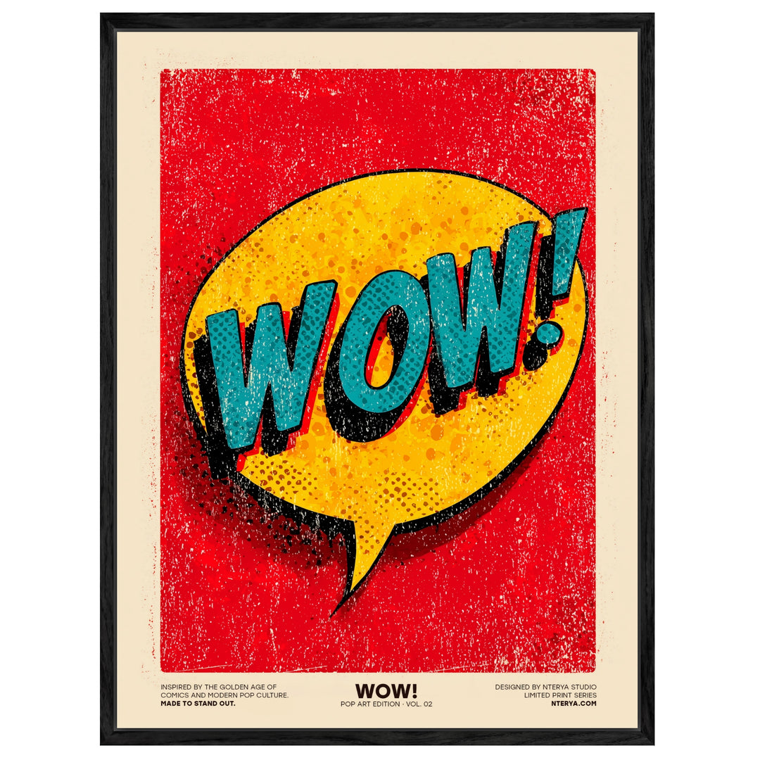Ausdruck des Staunens Leinwandbild Pop Art – Leinwand auf Holzrahmen – Ansicht 4