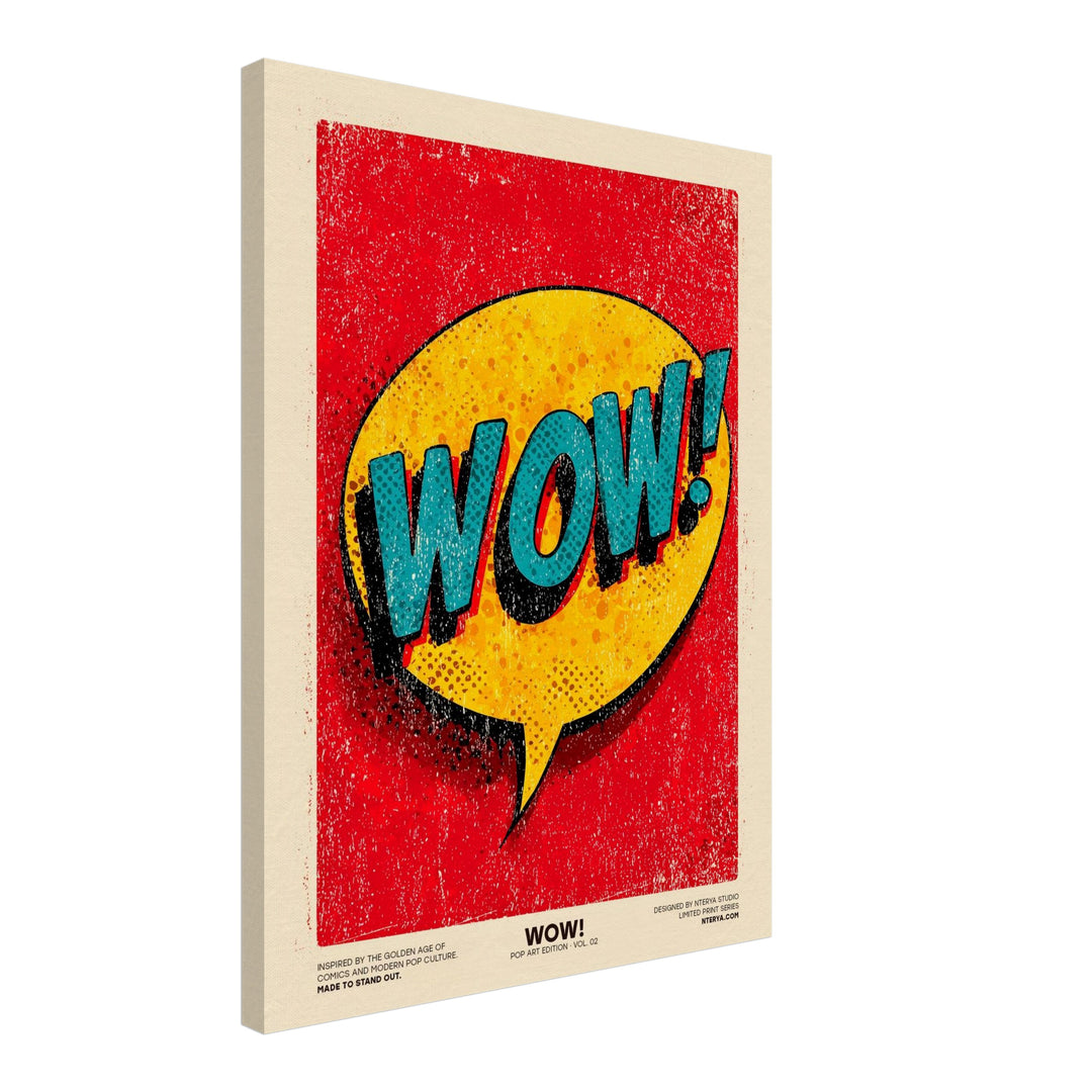 Ausdruck des Staunens Leinwandbild Pop Art – Leinwand auf Holzrahmen – Ansicht 2