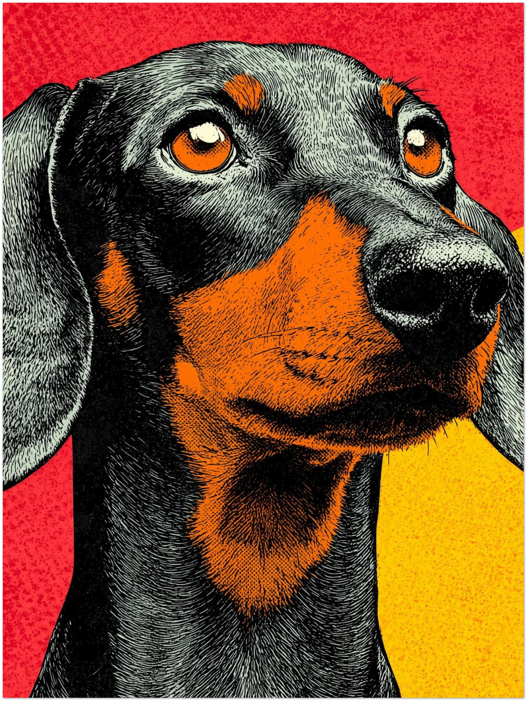 Pop Art Dackel Pop Art – Wandkunst