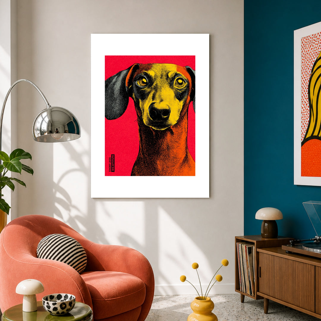Dackel Poster Pop Art – mattes Kunstdruck-Papier – Ansicht 3