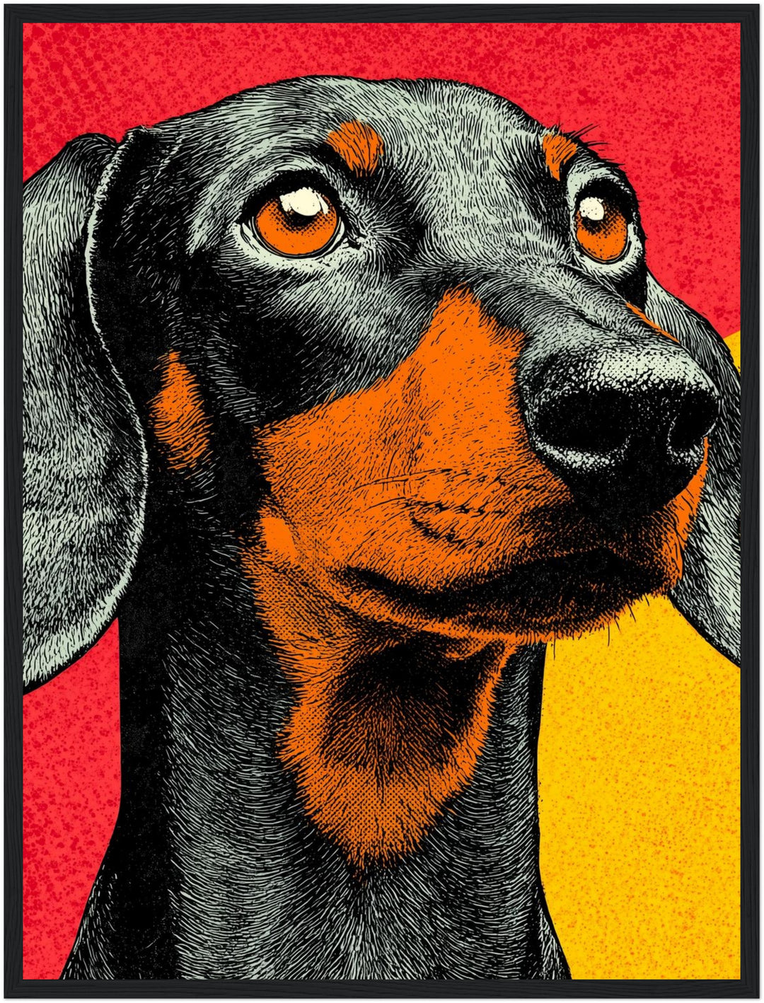 Pop Art Dackel Poster Pop Art – mattes Kunstdruck-Papier – Ansicht 5