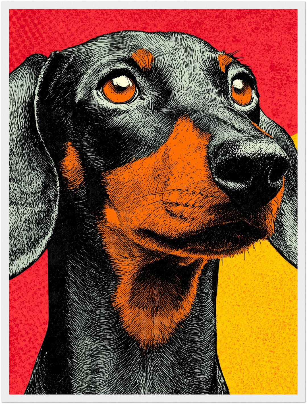 Pop Art Dackel Poster Pop Art – mattes Kunstdruck-Papier – Ansicht 6