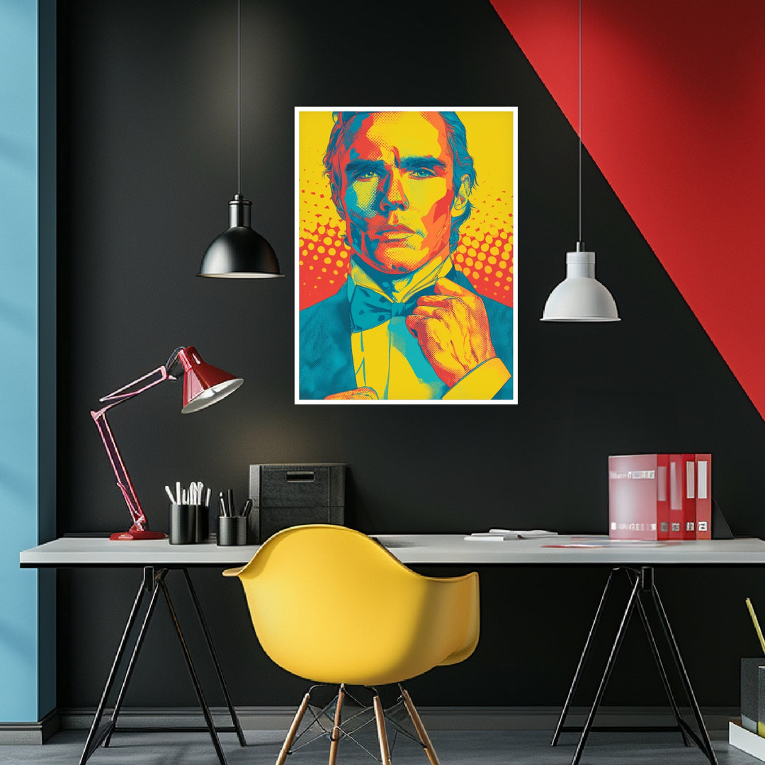 Formelles Männerporträt Poster Pop Art – mattes Kunstdruck-Papier – Ansicht 4