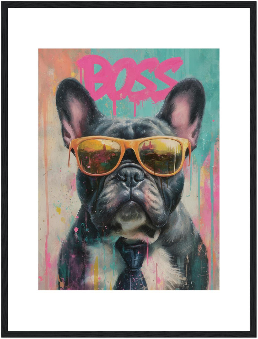 Boss Bulldog mit Stil Poster Pop Art – mattes Kunstdruck-Papier – Ansicht 5