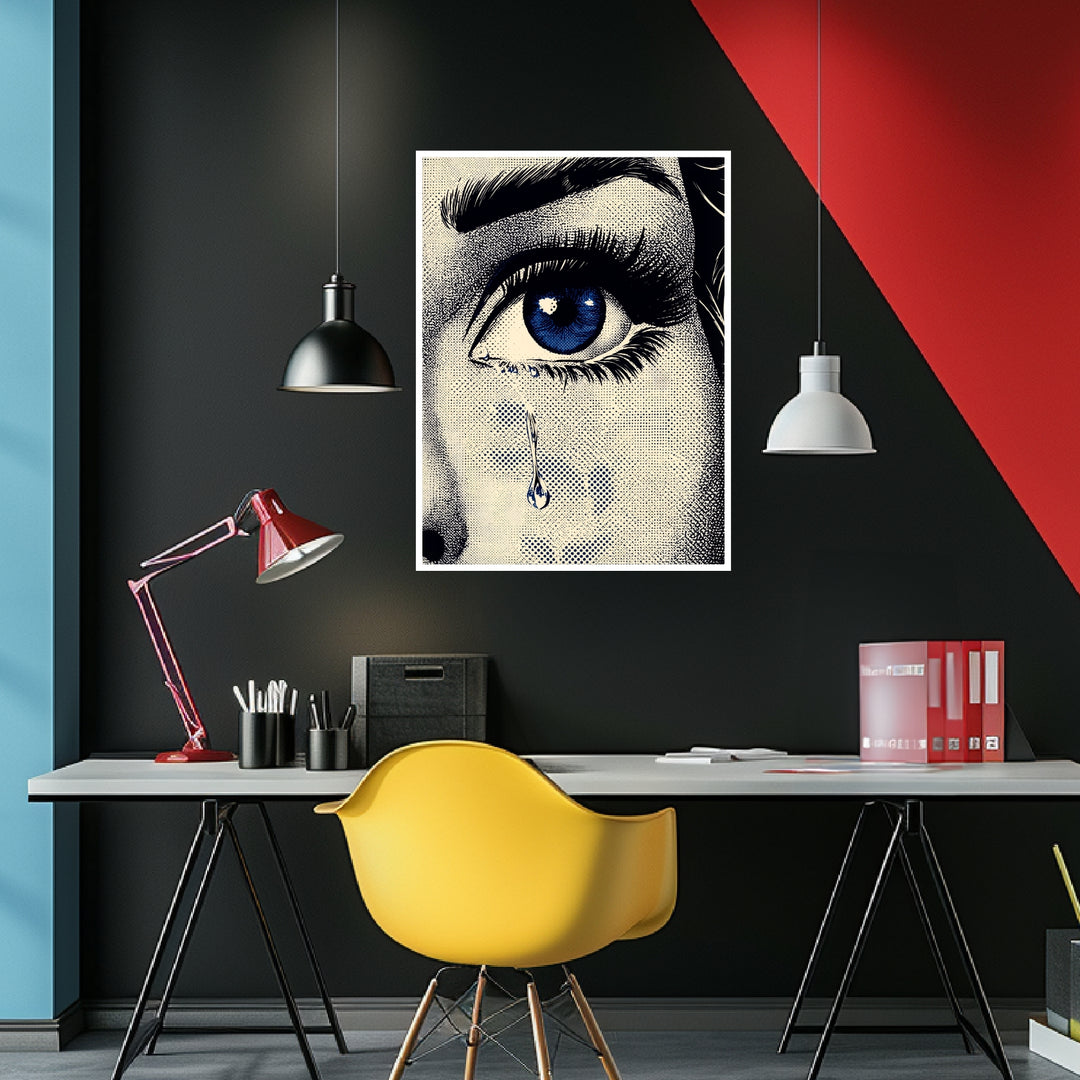 Frau Auge Träne Poster abstrakt – mattes Kunstdruck-Papier – Ansicht 4